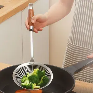 Stainless Steel Slotted Spoon, Multi-Functional Kitchen Strainer, Durable Filter for Cooking, Frying, Noodles, Vegetables, Home Essential, Kitchen Cooking Accessories, Kitchenware Stainless Steel