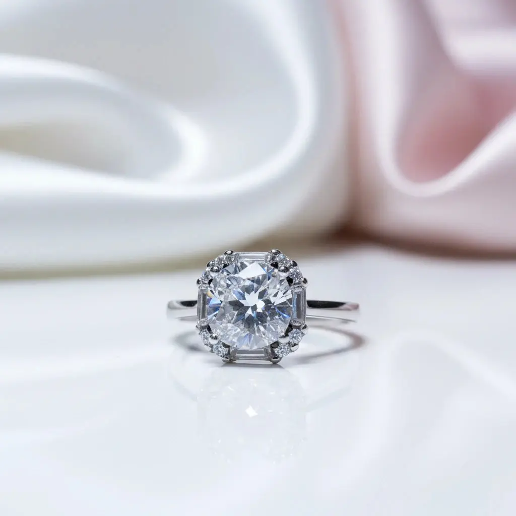 1.0 Ct Diamond Option Cushion Engagement Ring