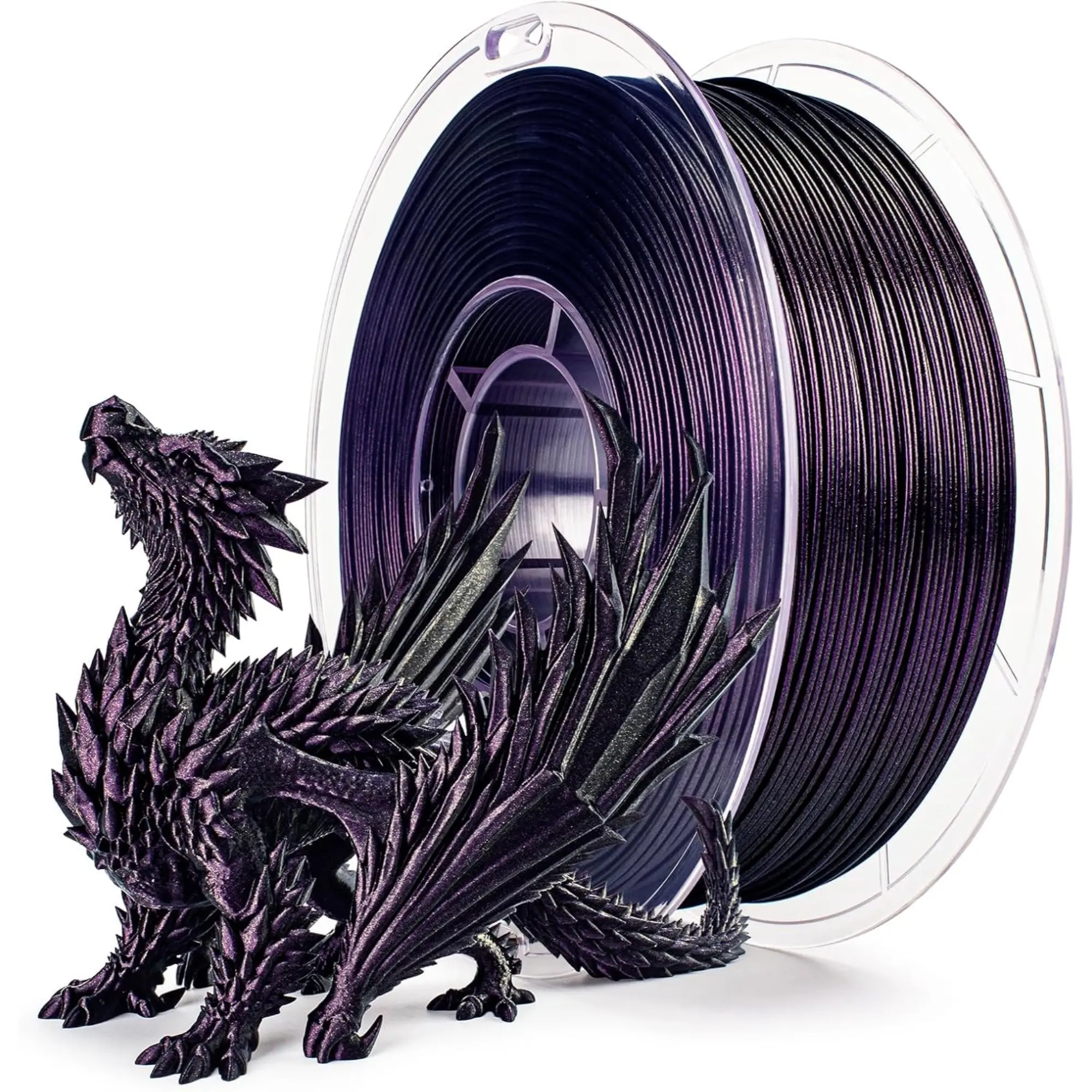 Ziro 3D 'Chameleon' Color-Shifting Glitter Polylactic Acid (PLA) Filament, 1.75mm, 0.02mm Precision, Glitter Shine, High Bed Adhesion, Smooth Extrusion, Clog Resistance, 3D Printing Supply for Home Decor (Computer & Office Equipment)
