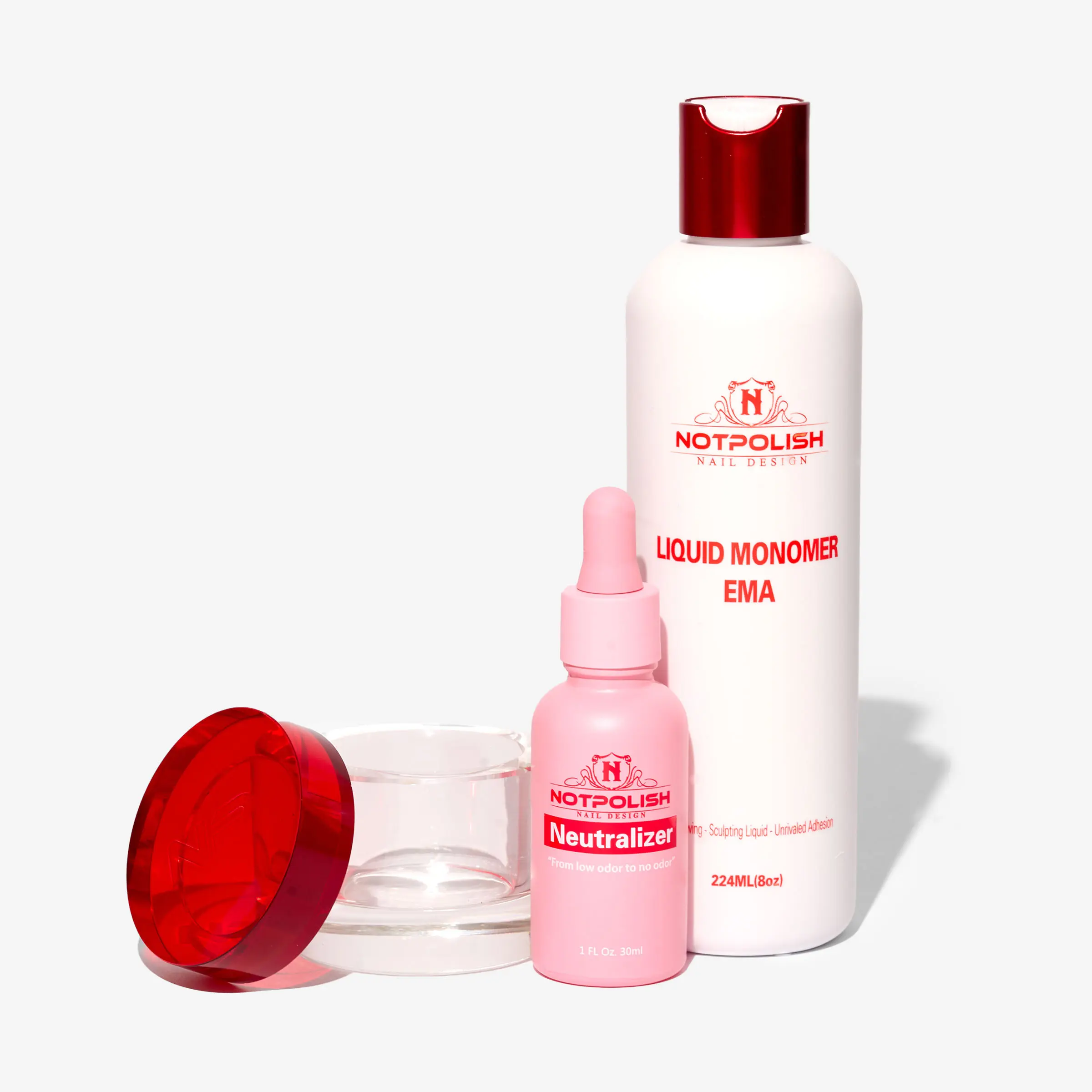 NOTPOLISH EMA MONOMER LIQUID, DAPPEN DISH, NEUTRALIZER