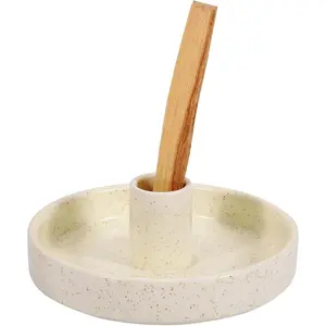 Palo Santo Holder Ceramic Incense Burner for Palo Santo Wood or Scented Incense Stick Beige