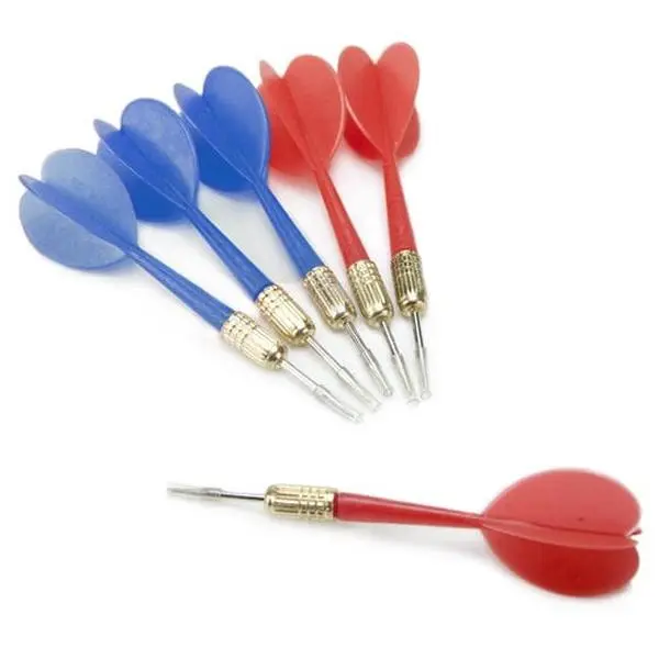 212 MAIN Steel Tip Brass Dart Set - 6-Pack Red & Blue Gear with Brass Construction, Suitable for Darts Board Use