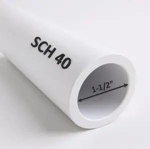 1-1/2" Schedule 40 PVC Pipe – Custom Cut Lengths (1FT to 8FT)