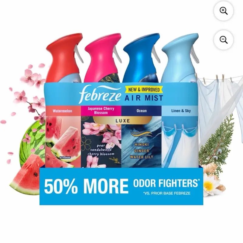 Febreze Air Mist Air Freshener Spray, Mixed Scent, 4ct., 32.4 oz.