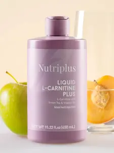 NutriPlus Liquid L-Carnitine Plus with Green Tea & Vitamin B6 Peach Apple Flavored 15.22 fl oz Dietary Supplement