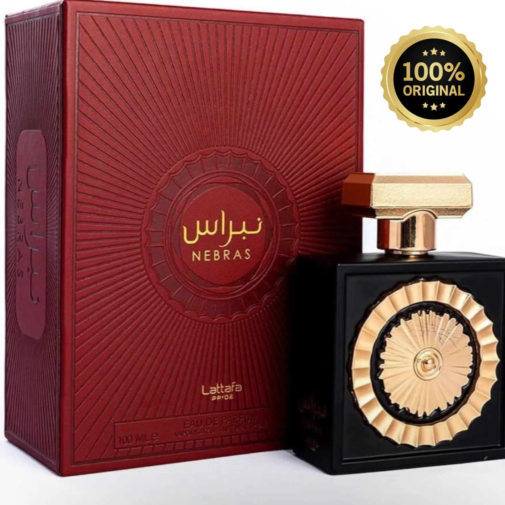 Lattafa Pride Nebras Eau de Parfum 100mL, Unisex Floral Perfume for Adults with a Sweet and Warm Vanilla Blend, Ideal for Daily Wear, Edp, Bottle, Citrus, Single Bottle, Liquid, Musk, Day-Night Wear, Cacao, Romantic Evenings, Vanilla Perfume, Rose