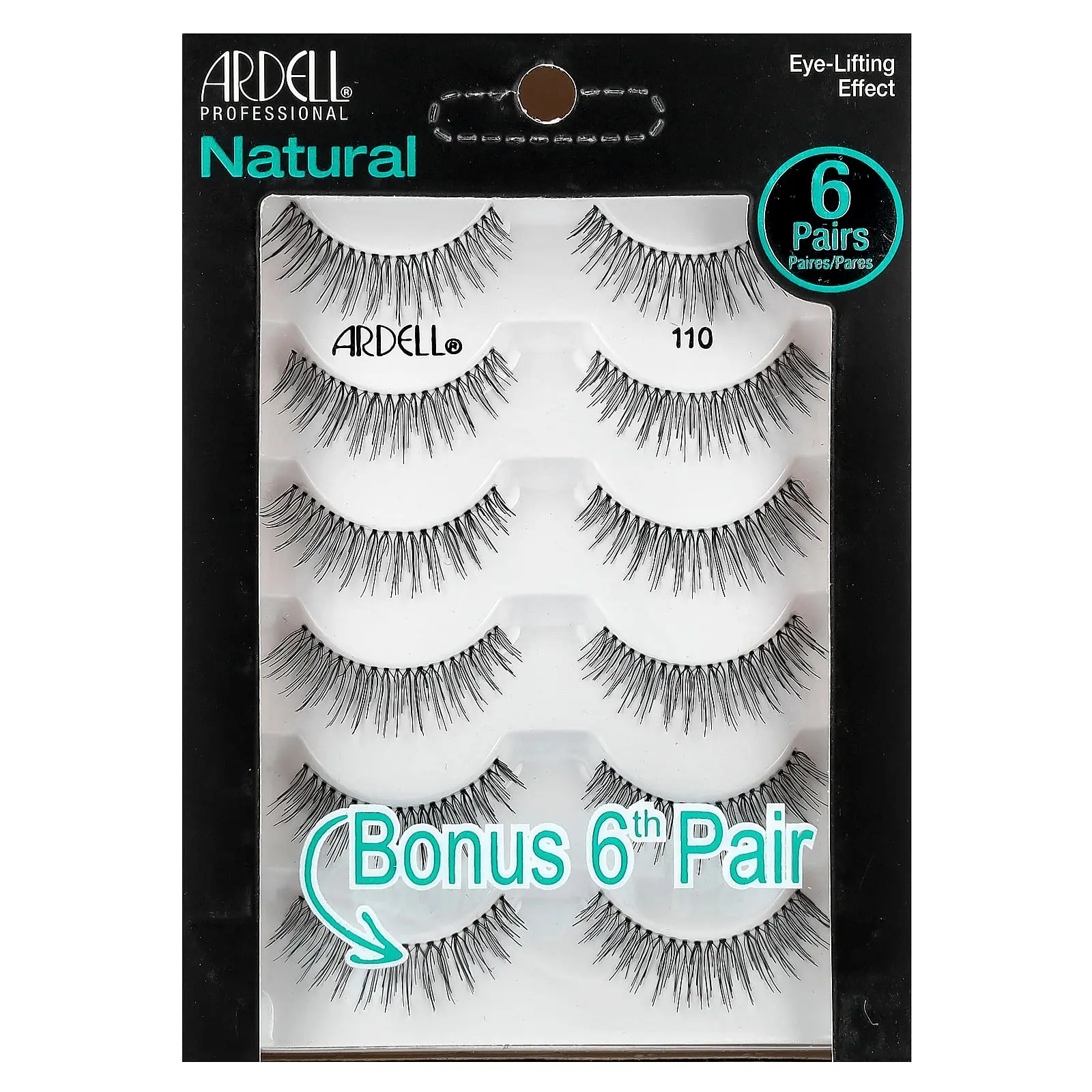 Ardell Natural Lashes, 110, 6 Pairs