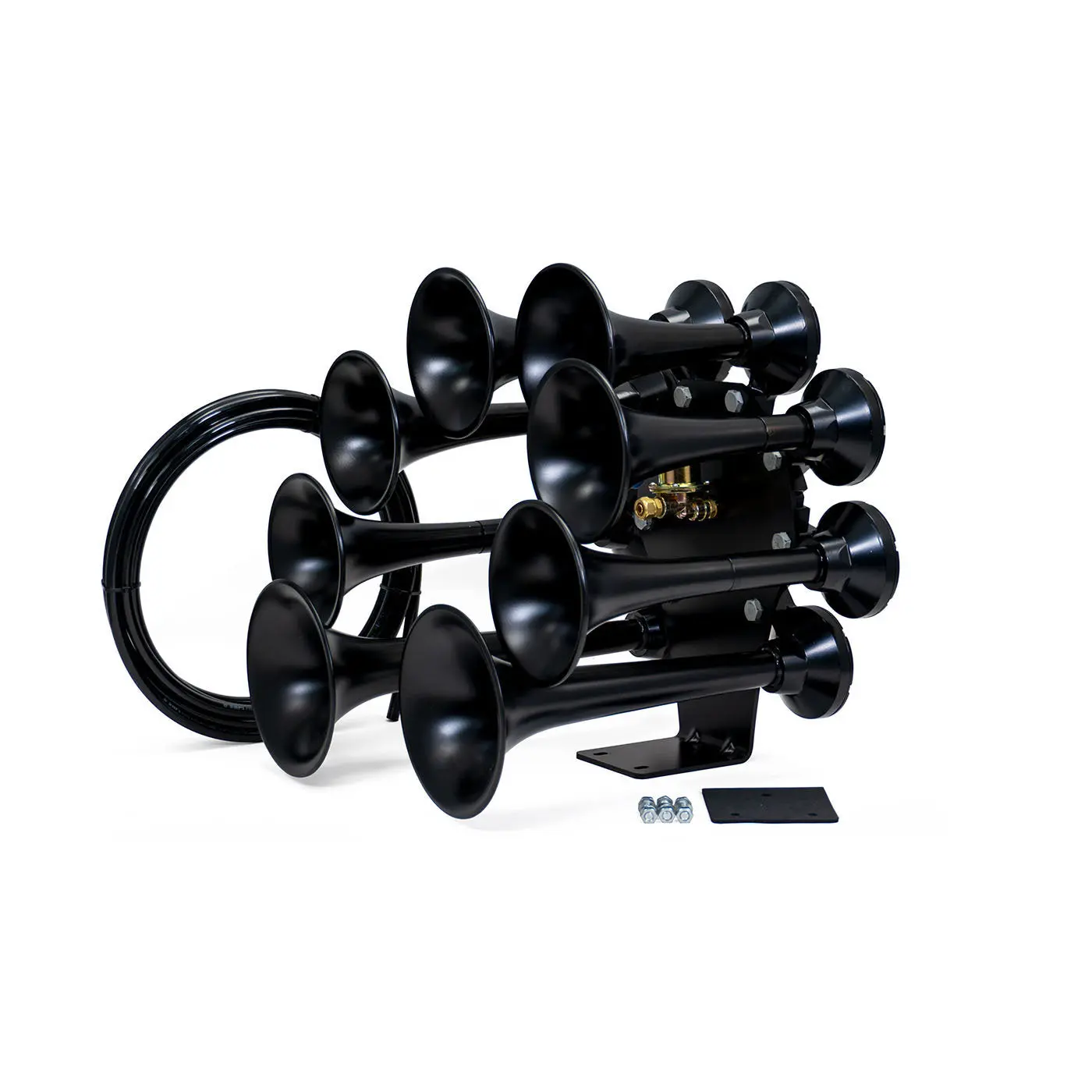 HornBlasters Octohorn Train Horn | 12-Volt DC | 8-Chime Stealth Black Horn | Vehicle Mounted | Air System Required HornBlasters Octohorn Train Horn | 12-Volt DC | 8-Chime Stealth Black Horn | Vehicle Mounted | Air System Required