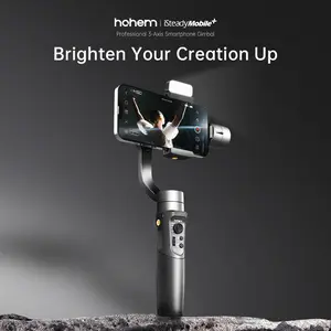 hohem iSteady Mobile+ Kit Gimbal Stabilizer for Smartphone, 3-Axis Phone Gimbal with Fill Light, Ultra-Wide-Angle Mode, 600° Inception, YouTube Vlog Stabilizer for Android and iPhone 15,14,13 PRO Max