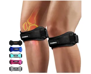 CAMBIVO 2 Pack Patella Tendon Knee Straps, Knee Brace for Women & Men with Extra Straps, Patella Bands for Pain Relief, Osgood Schlatter, Jumper’s Knee, Tendonitis, Running, Basketball, Volleyball