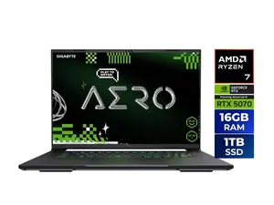GIGABYTE AERO X16; Copilot+ PC - 165Hz 2560x1600 WQXGA - NVIDIA GeForce RTX 5070 - AMD Ryzen AI 7 350 - 1TB SSD with 16GB DDR5 RAM - Windows 11 Home - Lunar White