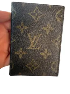 Pre-owned Louis Vuitton Coated Canvas Card Holder Monogram ID 844