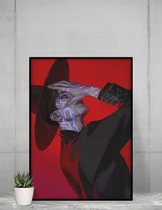 Graphic Jinu Red Sajaboys Kpop Demonhunters Print Poster, Photo Picture Posters Room Decor Home Decorative(Poster only frameless)