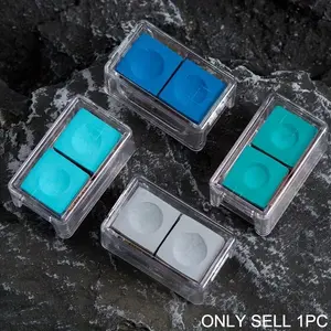 2 Piece Pool Cue Chalk Set, Anti-Slip Billiard Chalk, Strong Adhesion, Even Application, Ideal for Snooker and Pool Games, Billiard Accessories