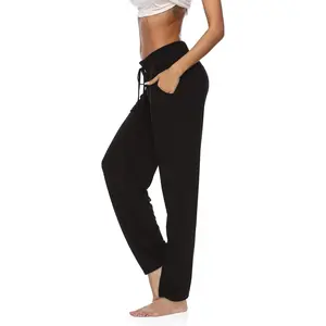 Womens Yoga Pants Wide Leg Comfy Drawstring Loose Straight Lounge Running Workout LeggingGift