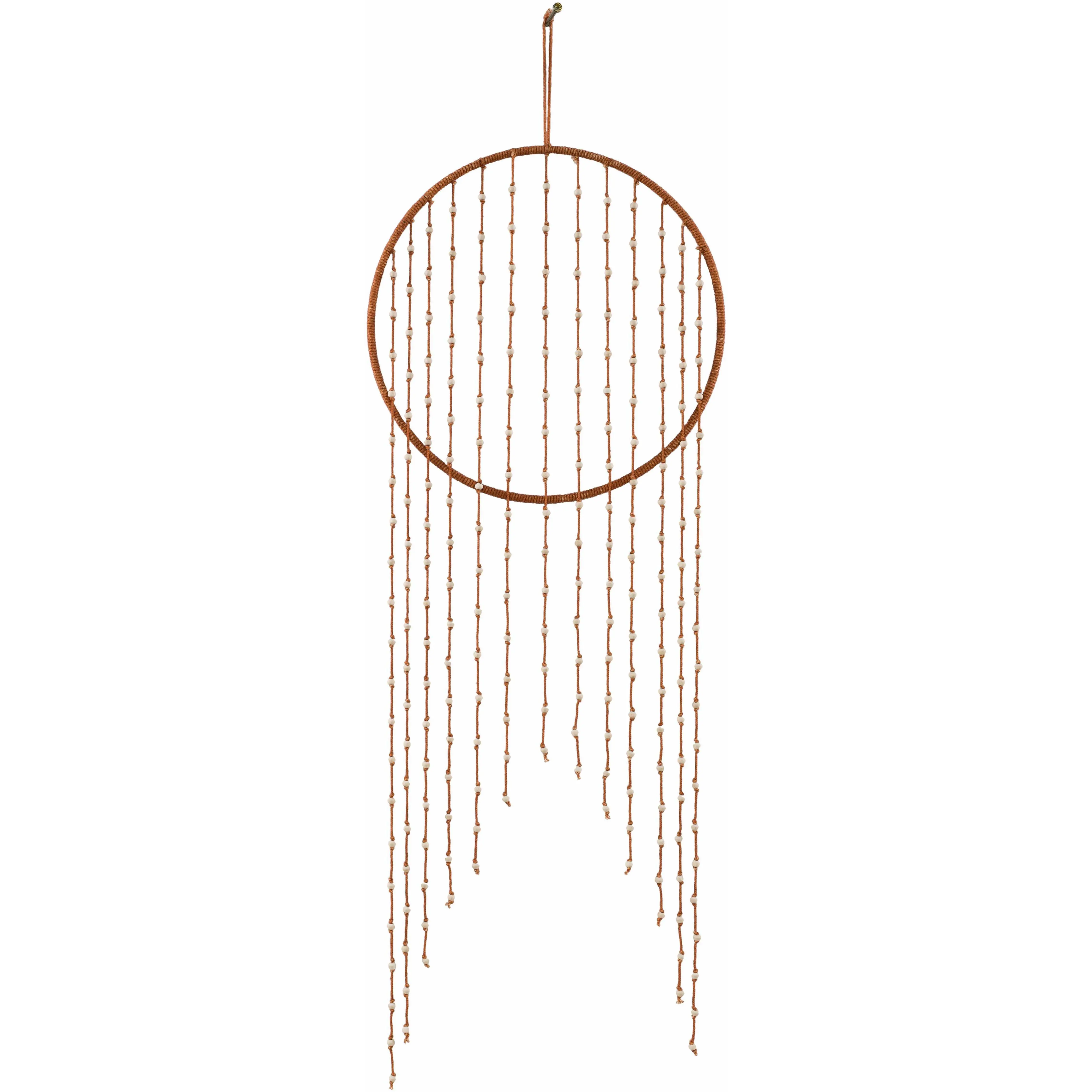 Catayauan Rust Beaded Wall Hanging Decor, Bead Tapestry, Hangable Room Decoration for Home