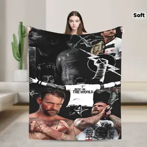 Heavyweight Wrestling Superstar Blanket - Soft Retro Wrestling Bedspread Suitable for Home, Office, Travel - Ideal Gift for Wrestling Fans