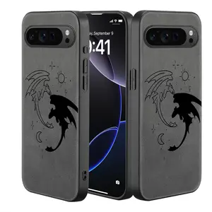 Luxury artificial leather smartphone case cover for Google Pixel 10/10pro/10proXL Pixel 9/9pro/9xl/9A Pixel 8A/8pro/8 Pixel 7/7PRO/7A,protective, high-quality, shockproof, Mythical Dragon