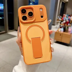 Magnetic Phone Case with Stand Compatible with MagSafe, Hidden Kickstand, Heavy Duty Shockproof Protective Cover with Camera Protection, Slim Fit for iPhone 17/16/15/14/13/12/11 Pro Max Plus Air 16E 17E
