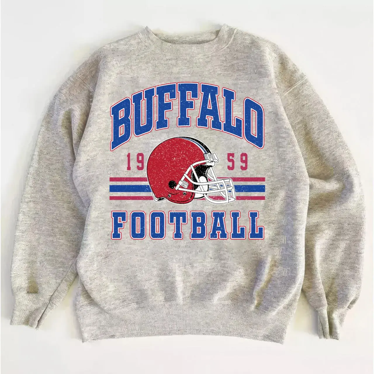 Cozy Vintage Sweatshirt, Bills Football Crewneck Gift for Dedicated Fans