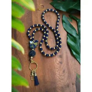 Georgia Tech University Custom Beaded Lanyard