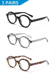 Caterside Tr90 Minimalist Round Frame Light Blocking Glasses, Lightweight Luxury Design for Men & Women, All Season Use