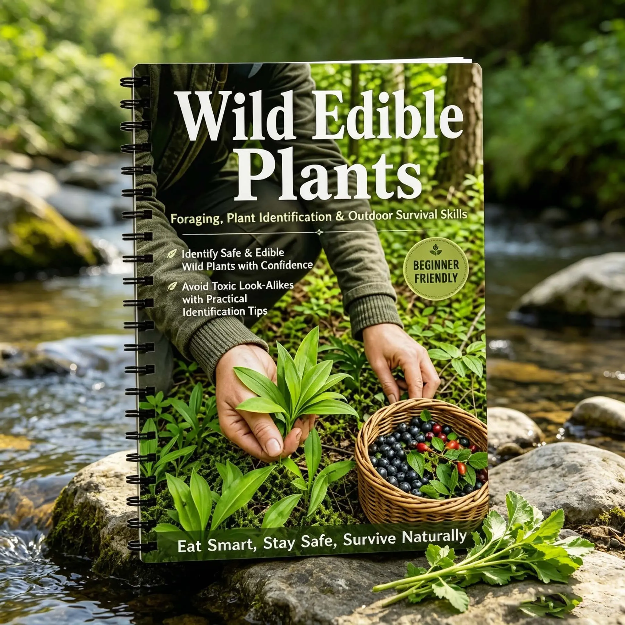 Wild Edible Plants Guide Notebook, Beginner Friendly, Essential Species, Foraging Tips, Outdoor Survival Skills, Seasonal Harvesting, Identification Methods, Safety Guidelines, Simple Recipes