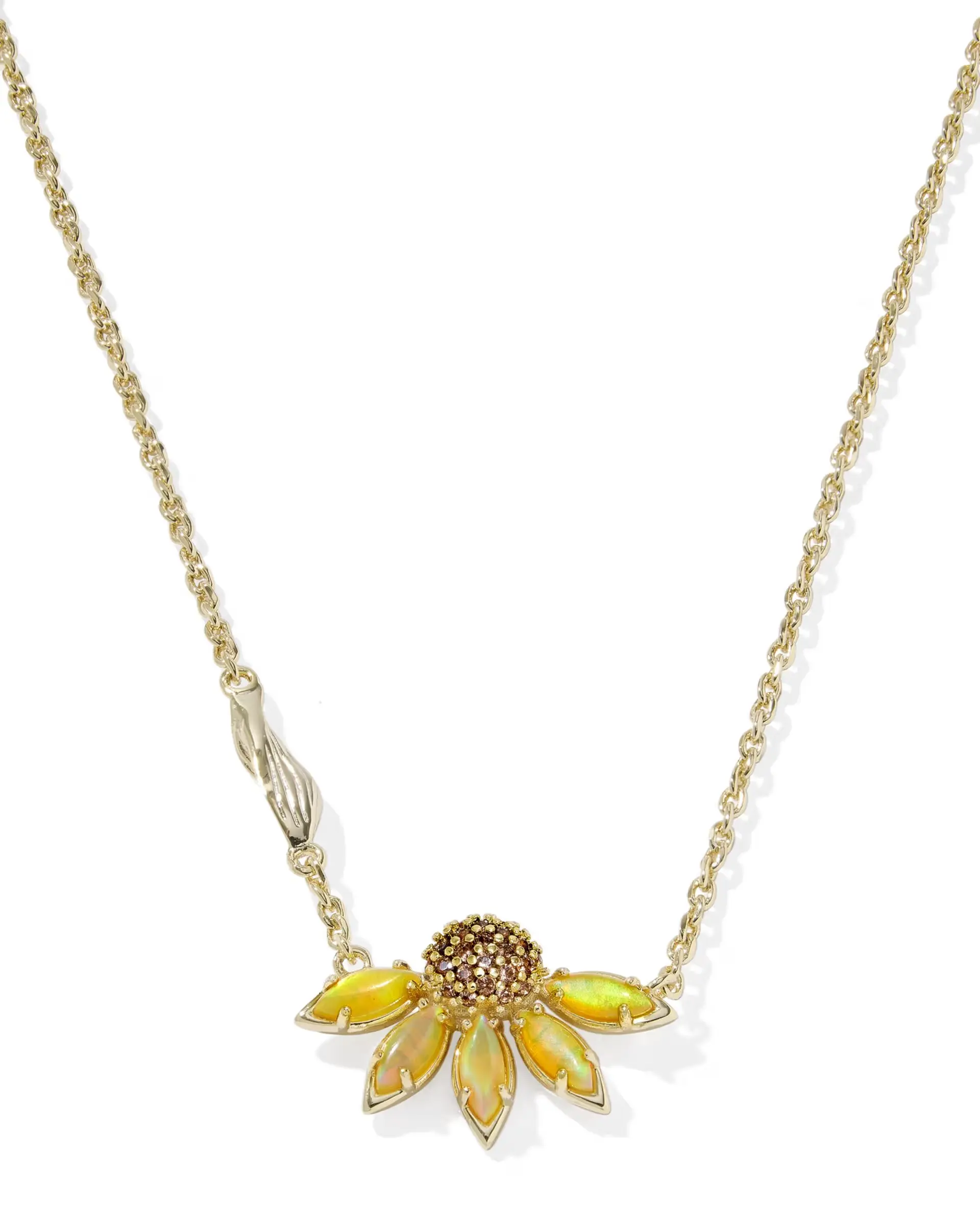 Kendra Scott Anya Flower Gold Short Pendant Necklace