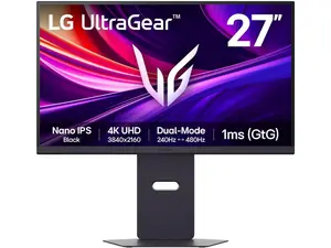 LG 27" 240 Hz IPS Black UHD Gaming Monitor FreeSync Premium Pro & G-Sync Compatible DCI-P3 99% (CIE1976) UltraGear 27G850A-B