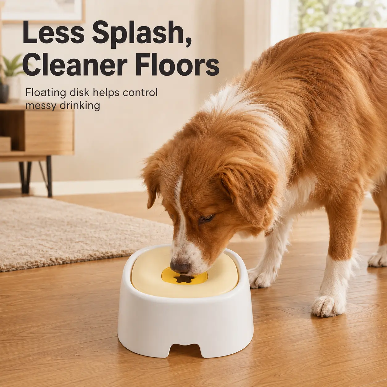 No-Spill Polypropylene  Water  - Anti-Splash Floating , Slobber Stopper , Slow Drinking  Feeding Accessory for Low-Profile    nutrition post-op outdoor petessentials cute liquid  multi-layer filtration system shopping  portable fountain dog enrichment