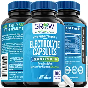 Dr. Berg Electrolyte Capsules - Electrolyte Supplements for Supporting Energy, E