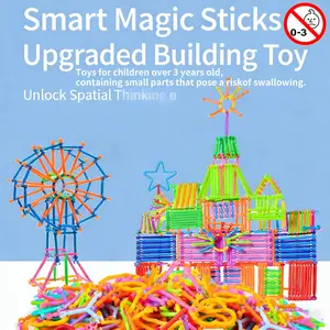 Smart Rod Intelligence Development Toy, Plastic Building Blocks for Kids Ages 3-6, DIY Puzzle Set, Educational Learning Tool, Birthday Gift