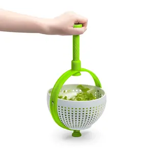 Kitchen Vegetable Rotating Cleaning Basket Vegetable Fruit Drainer Salad Spinner