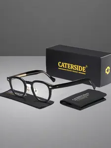 CATERSIDE One Pair With Packaging Classic Optical Frame TR90 Cellulose Propionate Temple Tips Square Versatile Minimal Business Casual Unisex Cycling Beach Road Trip Music Festival Party Street Style Decoration Gift