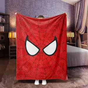 Spider-Man Web Sling Comfortable Soft Warm Anti-Pilling Plush Blanket, Ideal for Naps Camping Travel All Seasons Gift