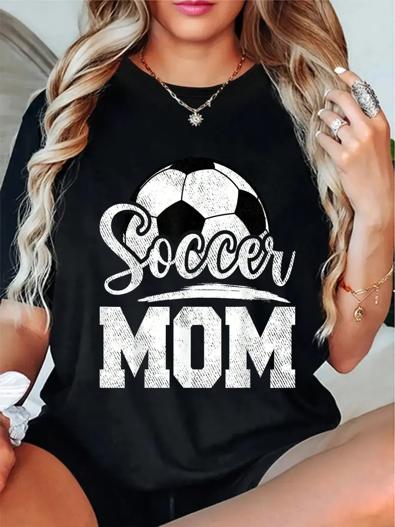 100% Cotton Soccer Mom Soccer Player Game Day Mother's Day T-Shirt