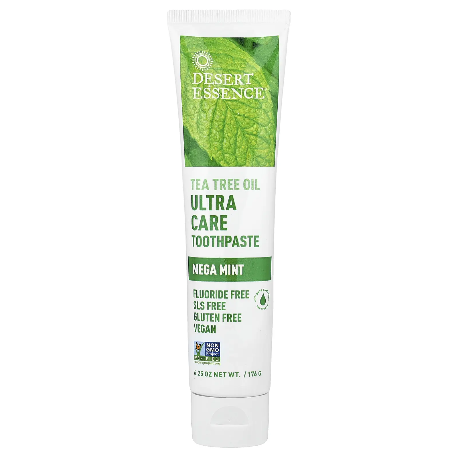 Desert Essence Tea Tree Oil Ultra Care Toothpaste, Mega Mint, 6.25 oz (176 g)