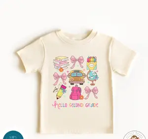 Second Grade Coquette Pastel School Shirt  Girly First Day of 2nd Grade  Back to School Shirt  First Day School Photo Shirt