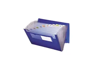 Smead 70876 Expanding File, 12 Pockets, Letter, Blue/Clear