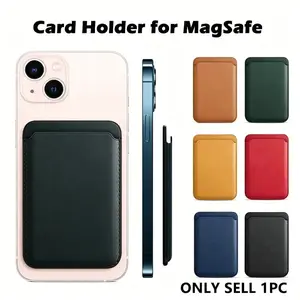 Slim Leather Magnetic Wallets for iPhone 17 16 15 14 13 12 Pro Max Series Cellphone for MagSafe Wallet Ultra-Thin Magnetic Phone Wallet 1 Independent Card Slot Magnetic Closure