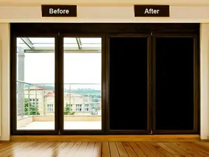 2Ply Blackout Privacy Film 24in x 5ft 60x150cm Static Cling Window Tint Home Office Heat Resistant Auto
