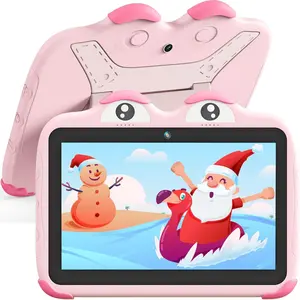 10 In LCD Kids Toddler Learning Tablet, Android WiFi Enabled, 64GB, Durable Touchscreen, Dual Cameras (Rear Included), Protection Case, Safe Apps & Games, YouTube Access for 3-12 Years Old Pink