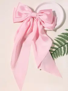 Solid Color Long Floating Bow Hair Clip, Sweet and Fresh Small Hair Accessories for Women & Girls, Back To School Season Gift, Hairpins