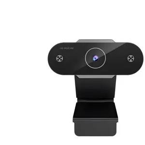Computer camera for desktop and laptop use, external high-definition live streaming with integrated microphone