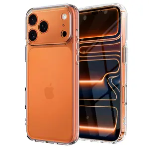 Clear TPU Case for iPhone 17 Pro Max 16 15 14 13 12 11, Ultra Slim, Shockproof, Anti-Yellowing, Scratch-Resistant, Wireless Charging Compatible, Precise Cutouts, Enhanced Grip – Transparent