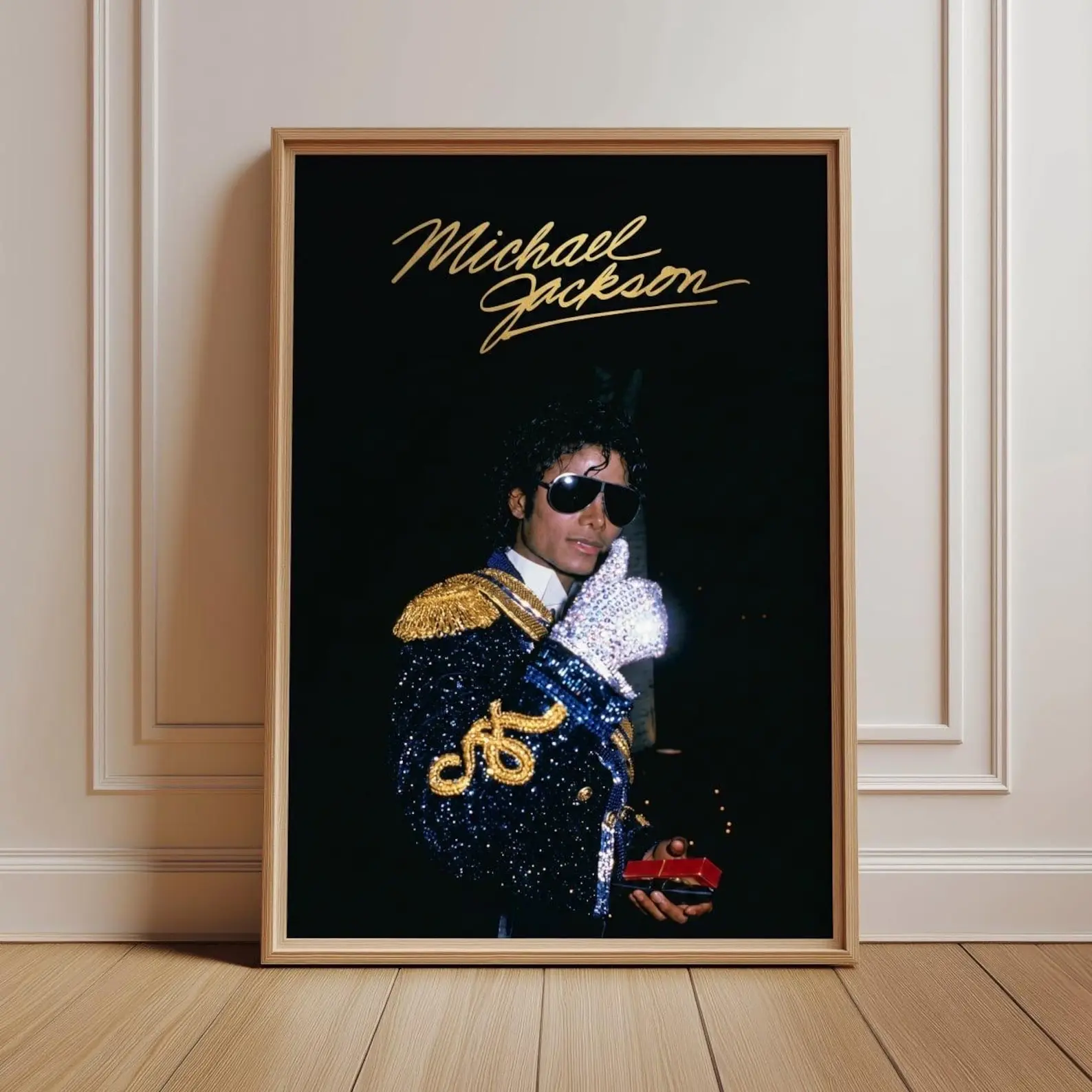 [ Sale Up To 40%] Michael Jackson Poster, King of Pop Music Wall Art, Vintage Retro Legend Portrait Print, Home Studio Media Room Decor, Icon Fan Gift _No Framed