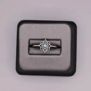 Sterling Silver Stone Ring - Turquoise Mandala Sterling Silver Stone Ring - Turquoise Mandala