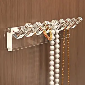 3-Piece Wall-Mounted Jewelry Storage Rack, Includes Necklace, Bracelet & Earring Hooks, Anti-Tangle Display Stand, Jewellery Tower, Home Organizers, Jewelry Storage Unit