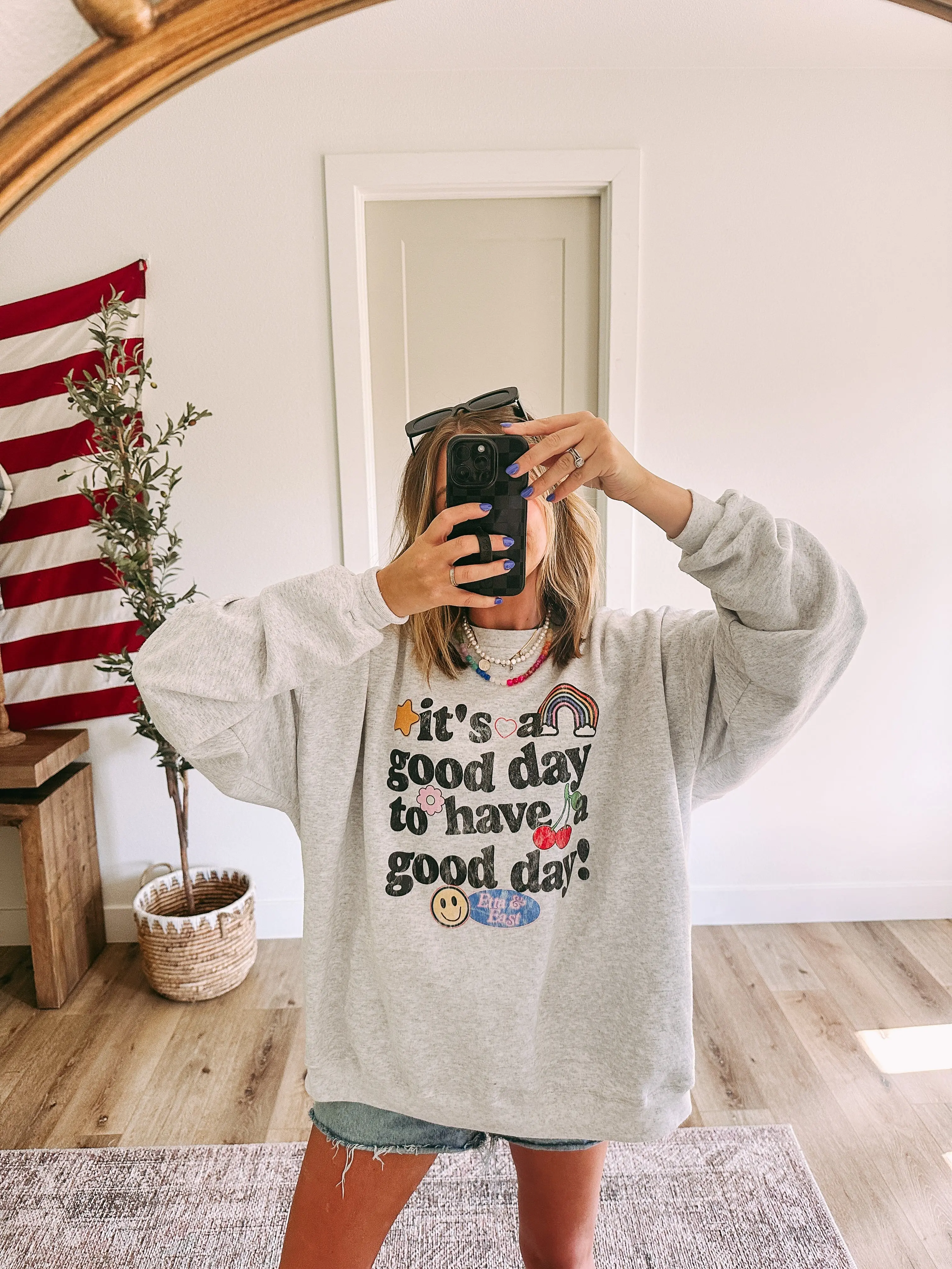 It’s a Good Day to Have a Good Day Sweatshirt – Positive Quote Crewneck, Feel Good Everyday Sweater