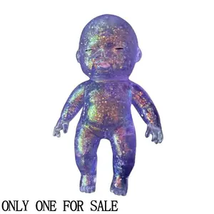 Stress Relieving Squishy Toy, Transparent Glitter Squeeze Doll, Slow Rebound Soft Gel, Tpr Material, Perfect for Parties and Gifts
